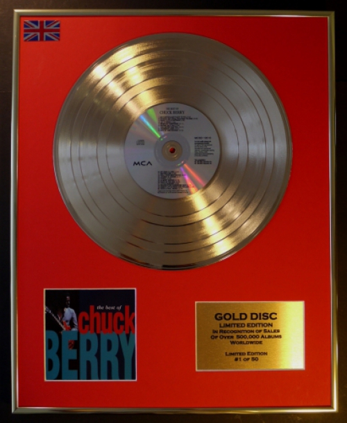 CHUCK BERRY/LIMITED EDITION CD GOLD DISC/RECORD/COA/THE BEST OF CHUCK BERRY